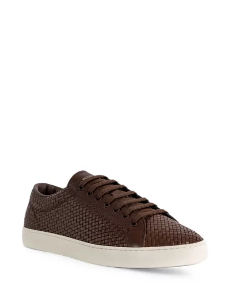 Sneakerși Prada din piele maro