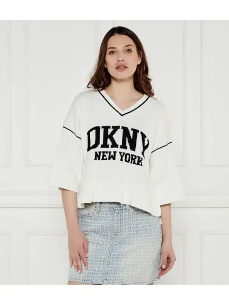 DKNY Pulover | Relaxed fit alb