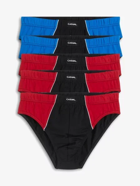 Slipy maxi z bawełną organiczną 5 par czarne