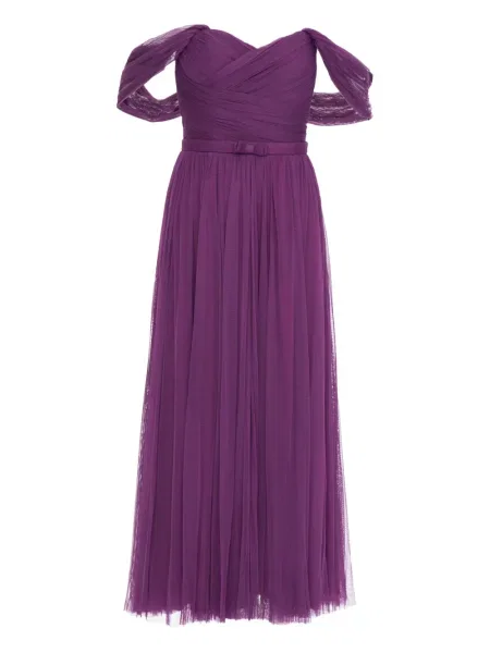 Rochie midi Ana Radu până la genunchi de costum violet