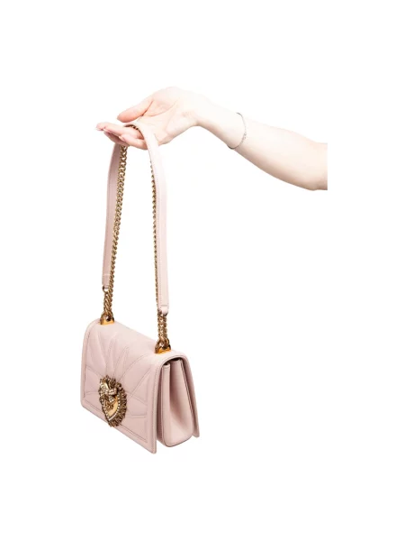 Torebka Dolce And Gabbana w serca pikowana różowa
