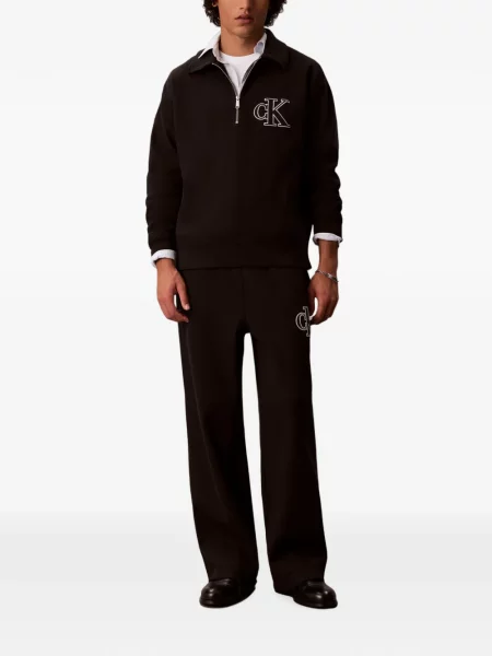 Pulover Calvin Klein cu broderie negru