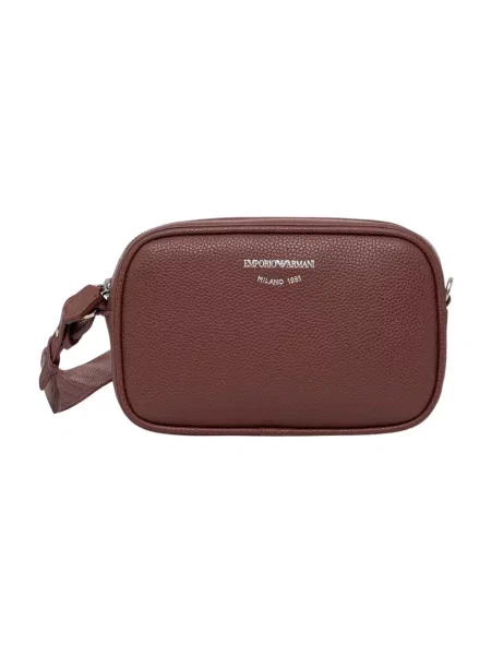 Emporio Armani torebka crossbody z imitacji skóry brązowa