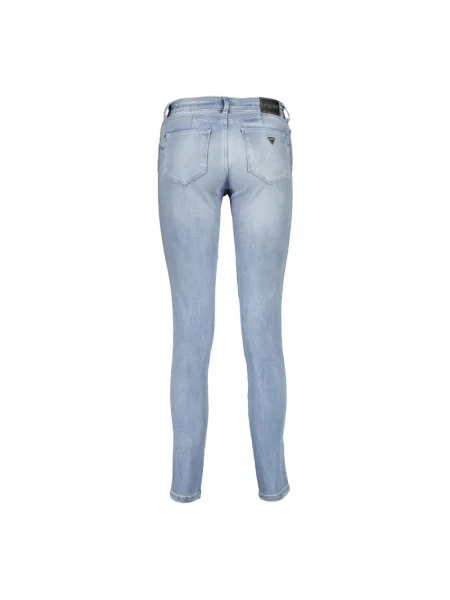 Skinny jeansy skinny Guess eleganckie niebieskie