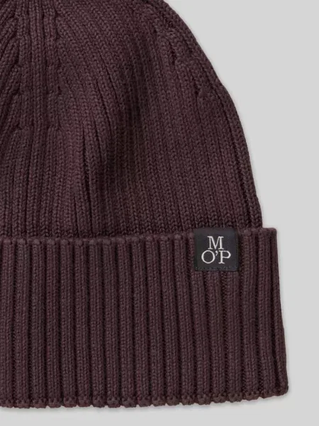 Czapka z naszywką z logo Marc O'polo fioletowa