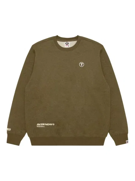Pulover Aape By A Bathing Ape cu decolteu rotund verde