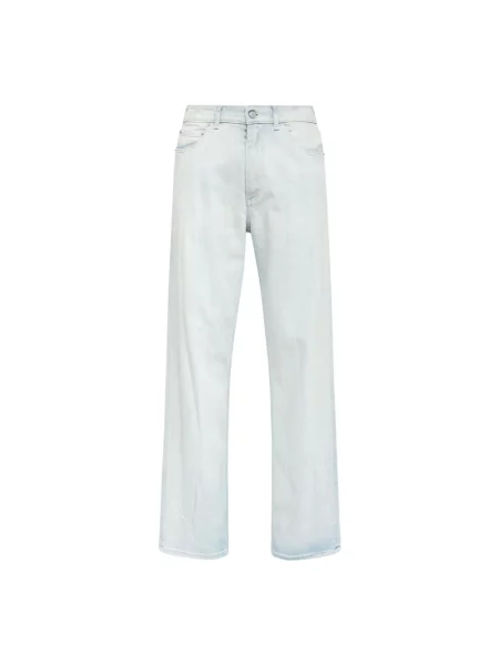 Szerokie jeansy Mm6 Maison Margiela z 5 kieszeniami niebieskie