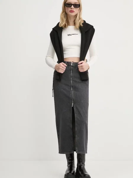 Bombažen pulover Karl Lagerfeld Jeans črna