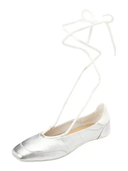 PATRIZIA PEPE Balerini cu glezna argintiu gri