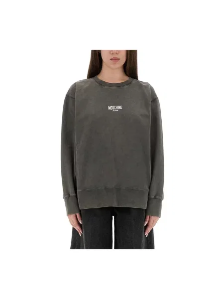 Bluza Moschino z nadrukiem szara