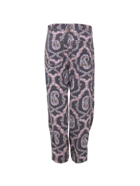 Pantaloni Etro cu model paisley albastru