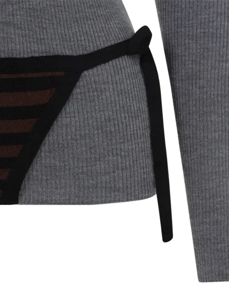 Top Moschino lung gri
