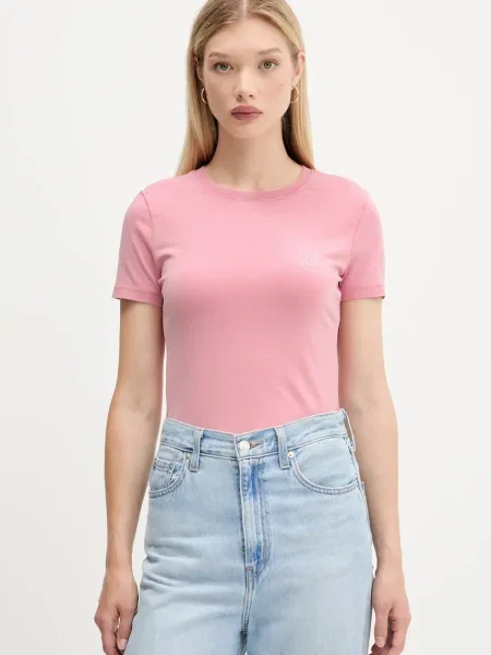 Тениска Desigual AMBER дамска розово