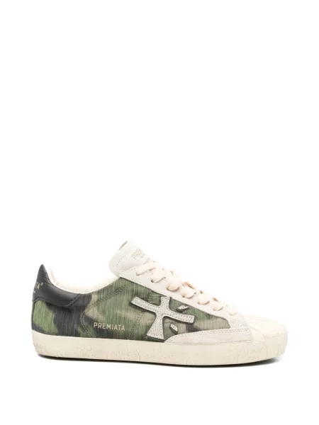 Sneakerși Premiata cu aplicații verde