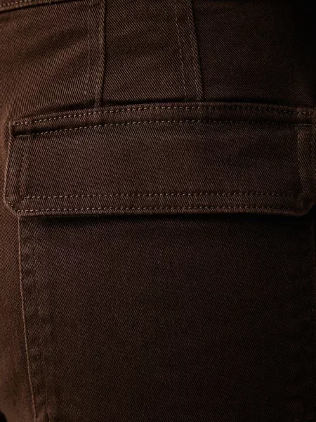 Calvin Klein Jeans широк панталон дамски от с кафяво