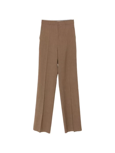 Pantaloni Max Mara cu dungi maro