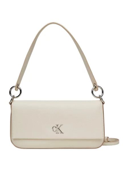 Calvin Klein Jeans Torbica Minimal Monogram Shoulder Pouch Écru bež