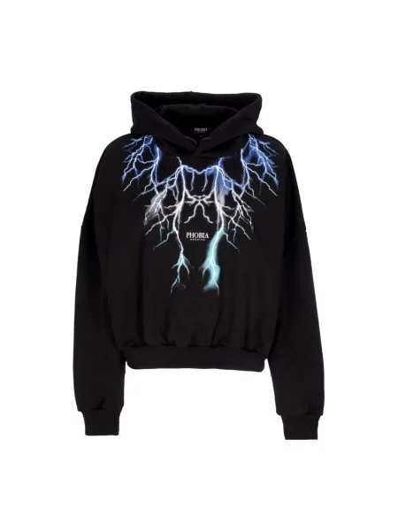 Bluza z kapturem Phobia Archive o skróconej długości czarna