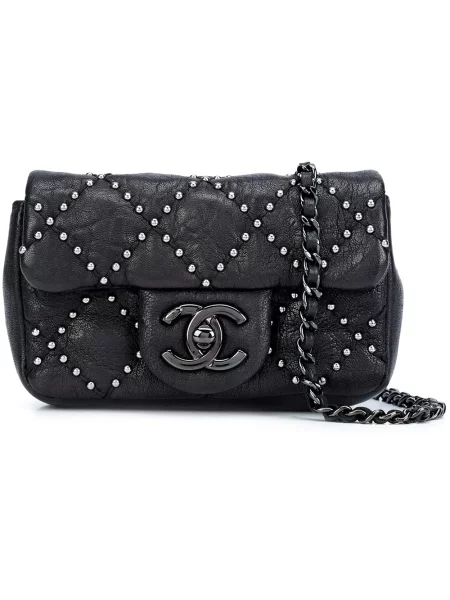 Mini crossbody kabelka Chanel Pre-owned černá