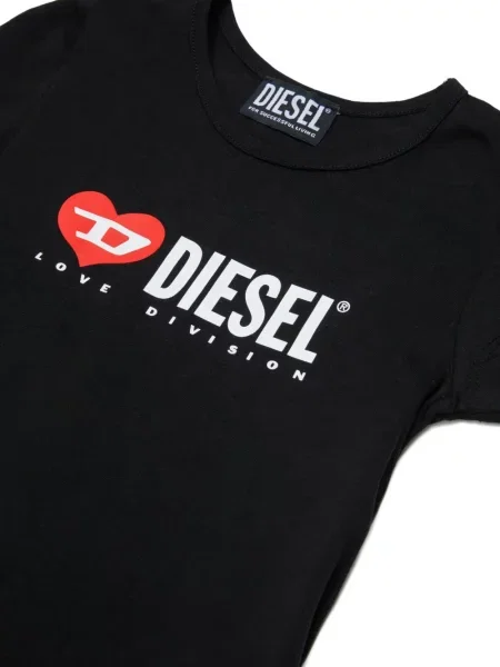 Dětské košilové šaty Diesel černé