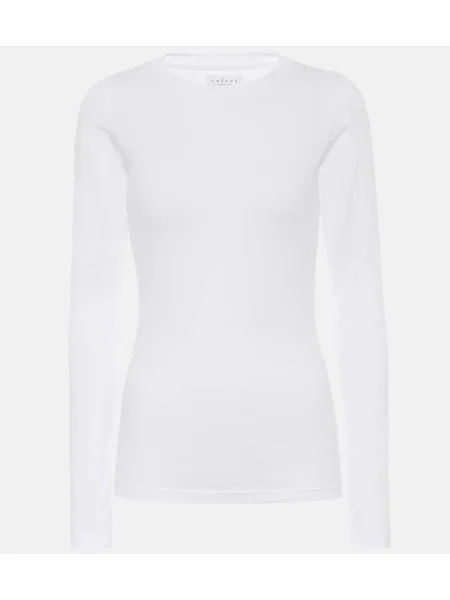 Top Velvet de catifea alb