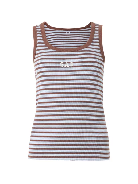 GAP Top albastru deschis / ciocolatiu alb