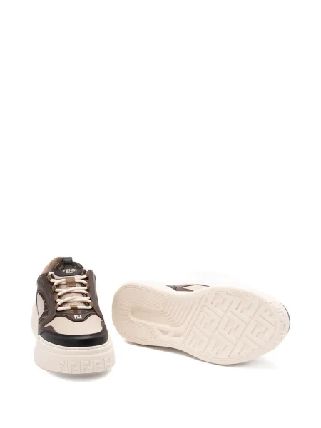 Sneakerși Fendi din piele maro