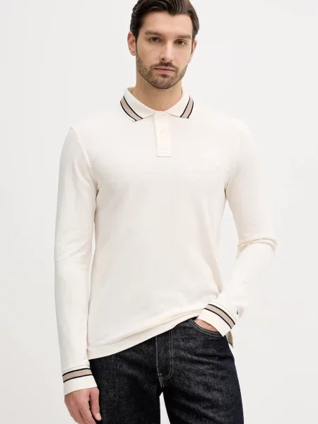 Majica z dolgimi rokavi Tommy Hilfiger bež
