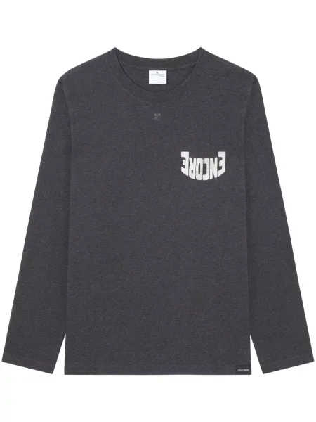 Tricou Courreges lung gri