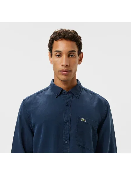 Lacoste Koszula Button-Down Slim Fit granatowa