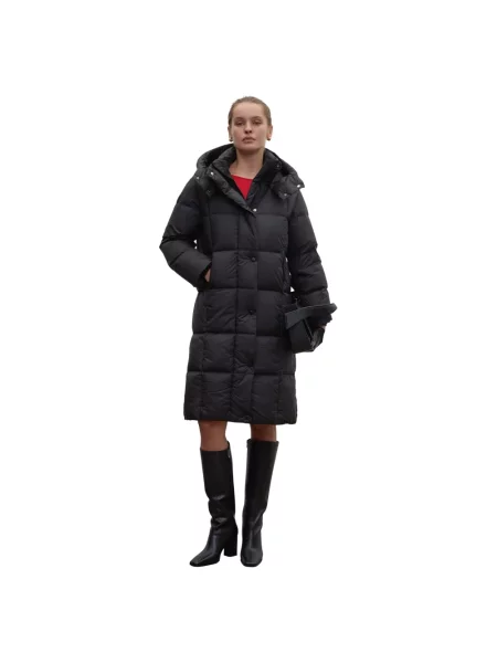 Kurtka puchowa Estro do kolan czarna