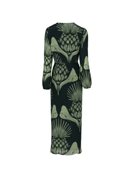 Rochie midi Andres Otalora cu imagine verde