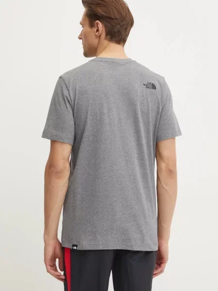 Tričko The North Face Easy s potiskem šedá