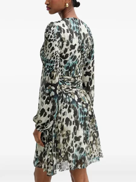 Rochie mini Guess cu decolteu în V negru