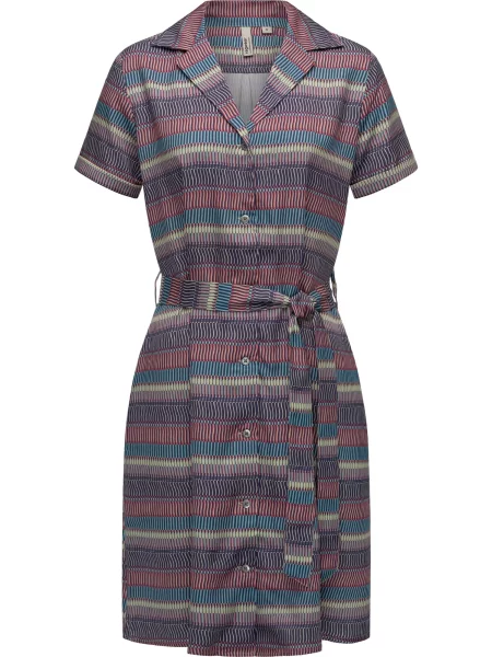 Ragwear Košilové šaty modrá / marine modrá fialová šedá
