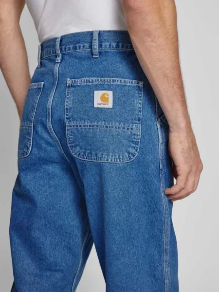 Jeansy straight leg Carhartt Wip niebieskie
