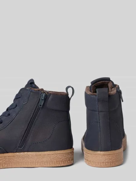 Sneakersy z naturalnej skóry bydlęcej Tamaris granatowe