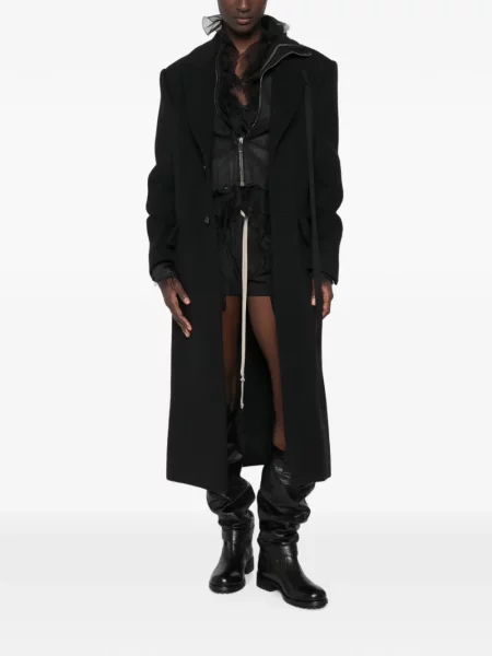 Palton Ann Demeulemeester de lână negru