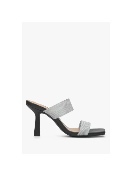 Кожаные мюли Estro черные