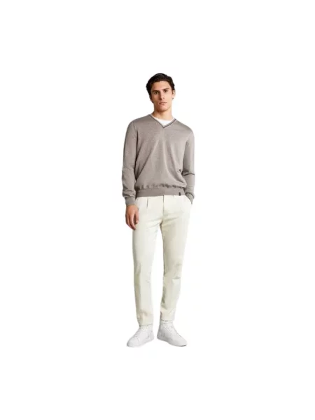 Sweter Fay wełniany brązowy