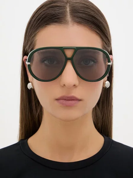 Bottega Veneta női pilóta napszemüveg zöld