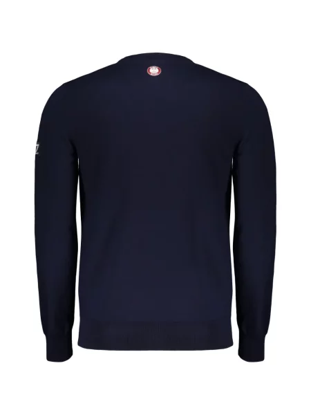 Pulover Ea7 Emporio Armani cu autograf albastru