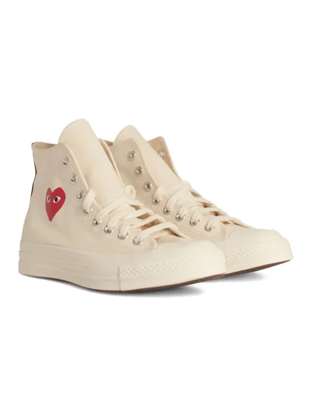 Sneakersy Comme Des Garcons Play w serca beżowe