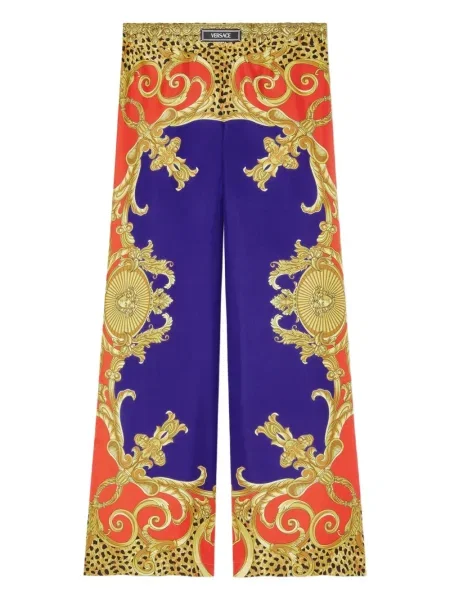 Pantaloni Versace cu imagine violet