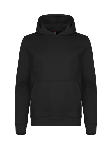 Clique Miami Hoody Junior – bluza z kapturem z bawełny i recyklatu – Black czarna