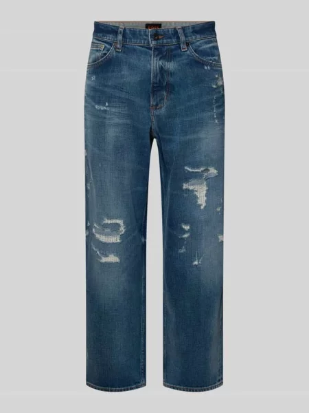 Jeansy o prostym kroju w stylu destroyed Boss Orange