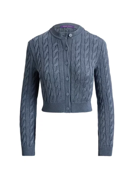 Decupat cardigan Ralph Lauren Collection tricotate albastru