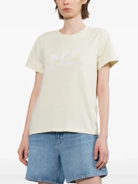 Tricou A.p.c. cu broderie galben