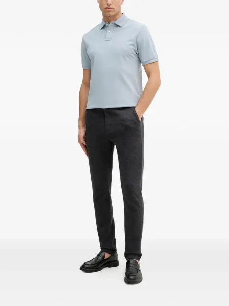 Polo Hackett cu broderie albastru