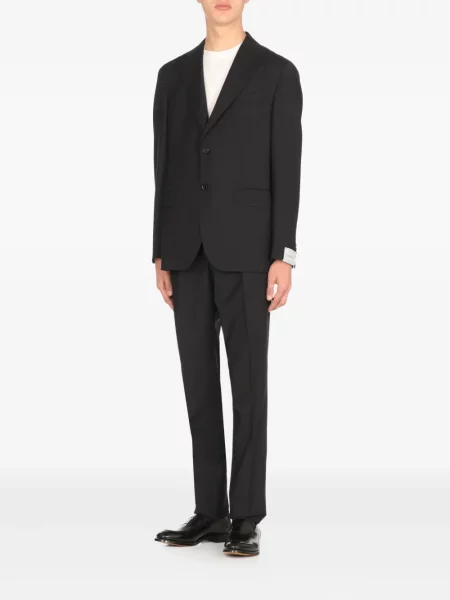 Costum Caruso cu rever negru